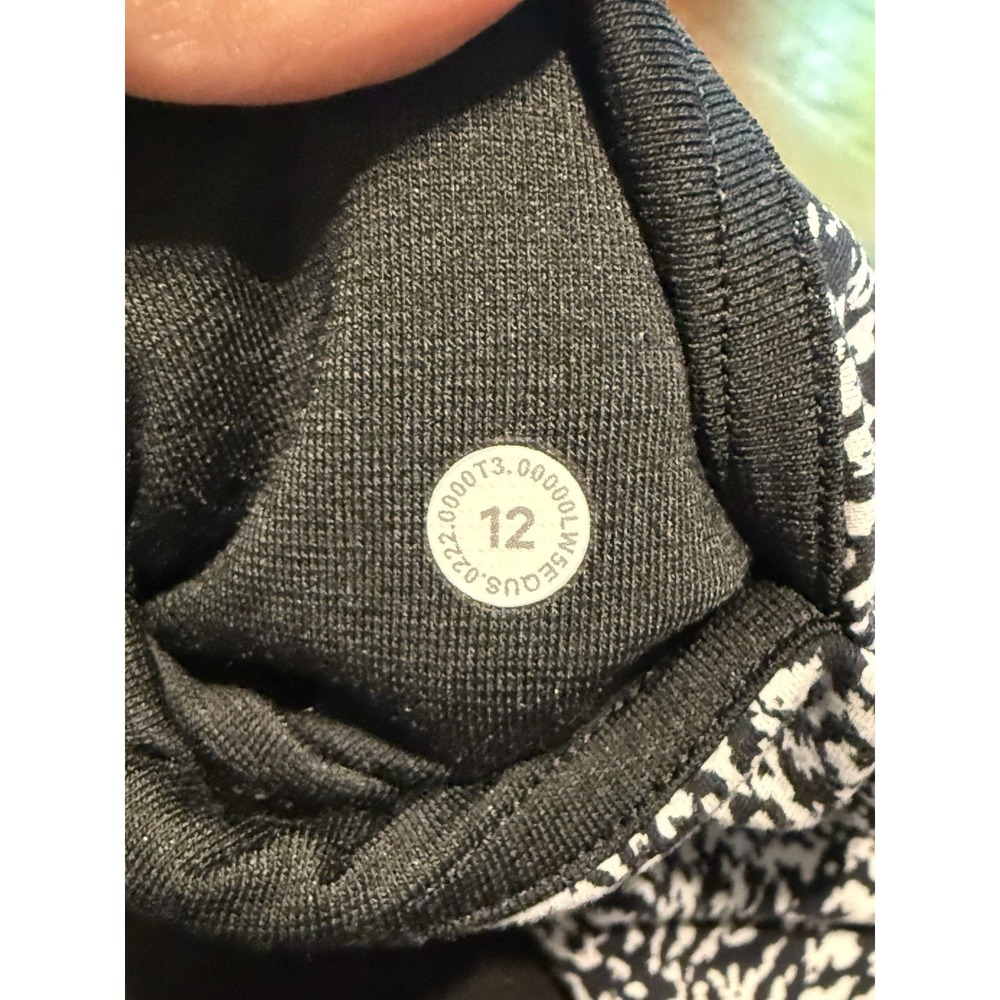 LULULEMON InStill High-Rise Tight WARPED GRAIN Alpine Black/White 10 - Picture 4 of 4